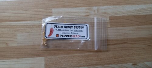 Click to view full screen Peach Ghost Pepper (Bhut Jolokia) photo review
