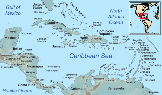 Caribbean Islands Map