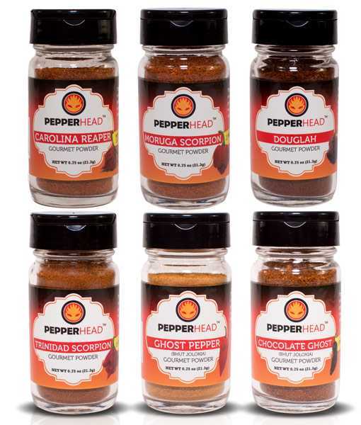 World's Hottest Pepper Powders Kit (6 Pack)