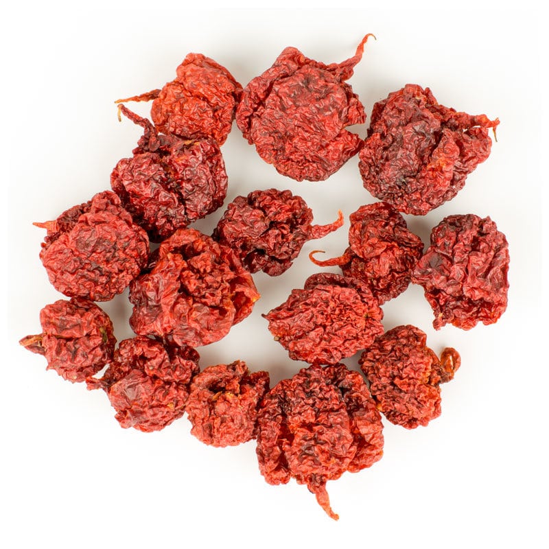 Dried Carolina Reaper Pods